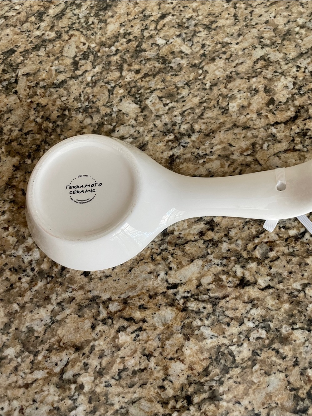 Black & White Checker Spoon Rest - Stylish Ceramic Kitchen Accessory - Picture 2 of 2